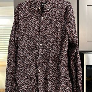 Bonobos Black and Red Casual Button Down Shirt